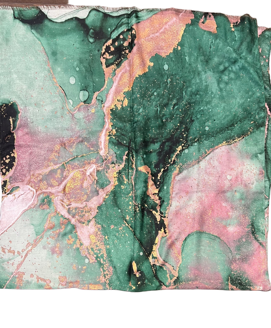 Printed Large Marble Print Shawls / Scarves/ Wrap with Gold