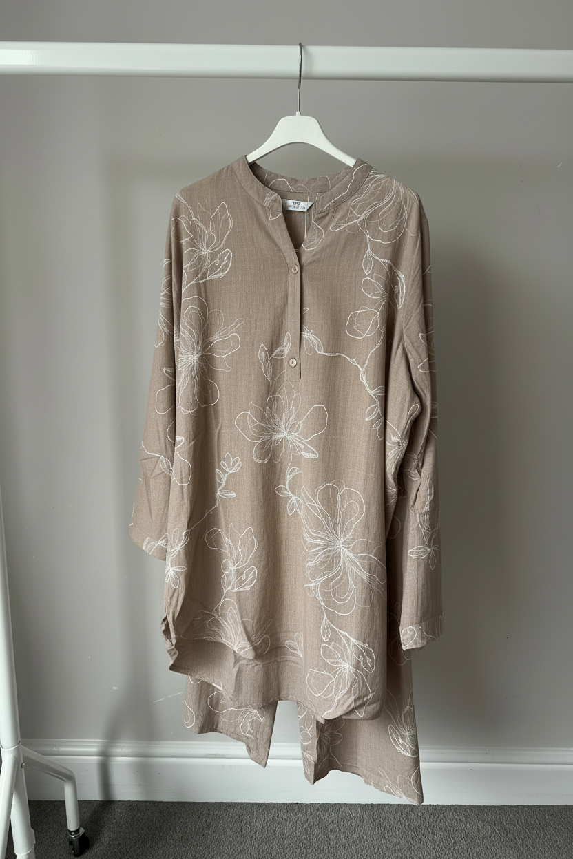 Linen Look Button Pastel Coords set