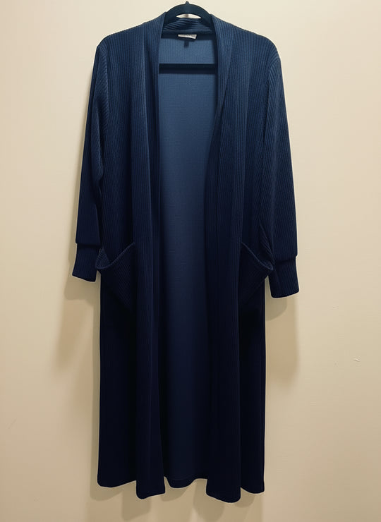 Corduroy Long Pocket Cardigan/Coatigan