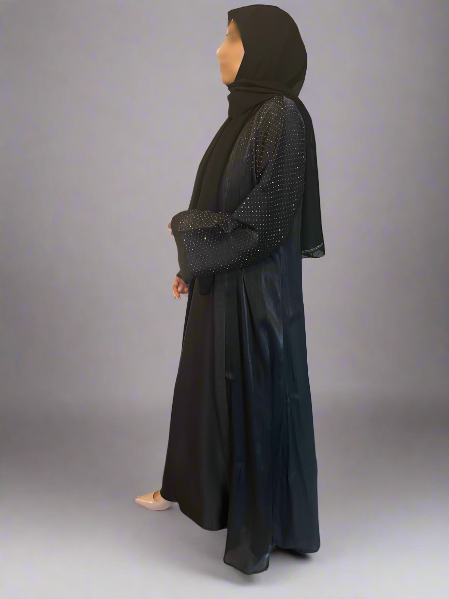 Raaina Organza Abaya Set in Black
