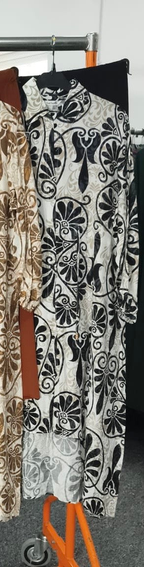 Tail Back print linen feel Coord 2