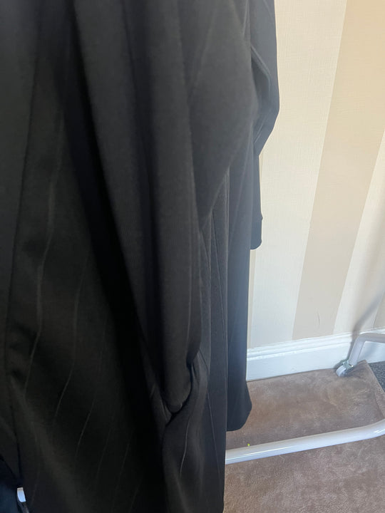 Heavy Midi Black Cardigan/Coatigan with hidden pockets