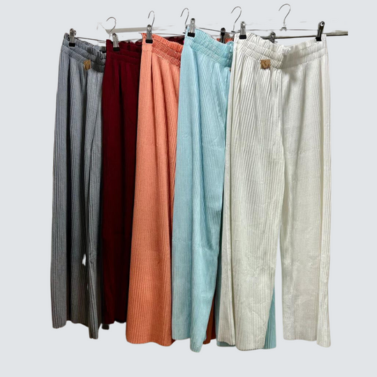 Elasticated Pleated Pants - One Size Variety colours