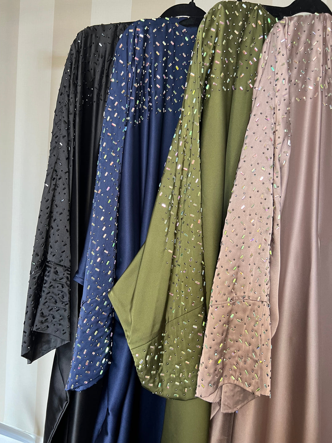 Luxurious Embellished kaftan Abaya Set in Mink