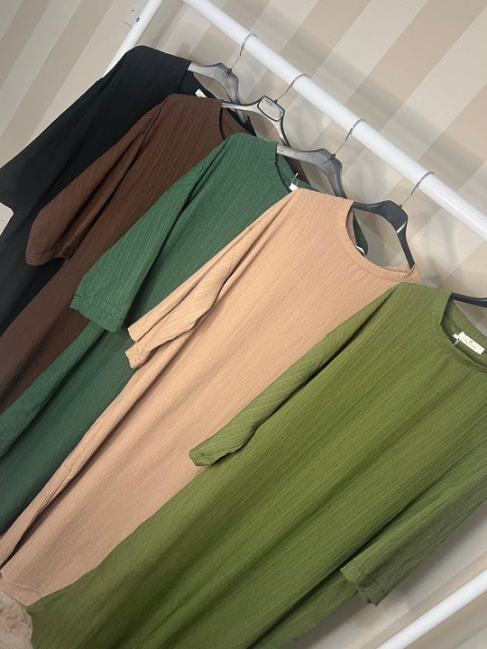 Maxi oversized textured Dress / slip