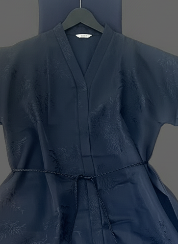 Jacquard print Abaya sets in Black 2