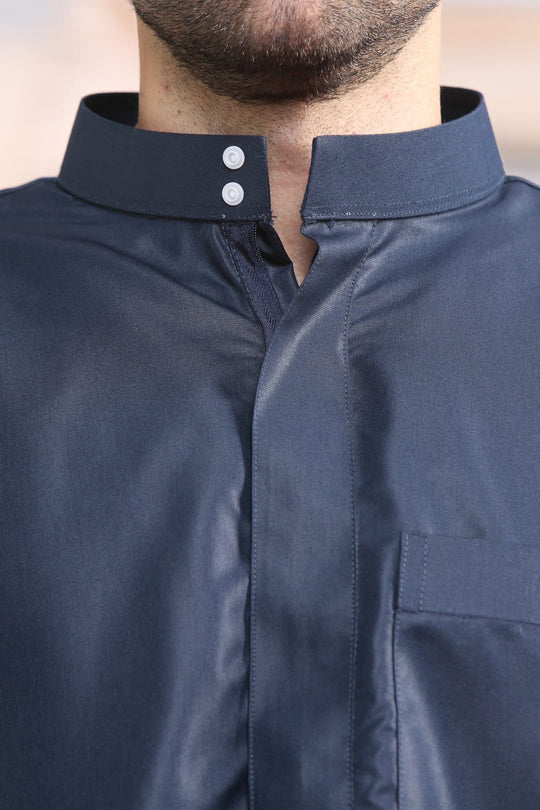 Collar Oxford Thobe/ Jubbah  - Navy