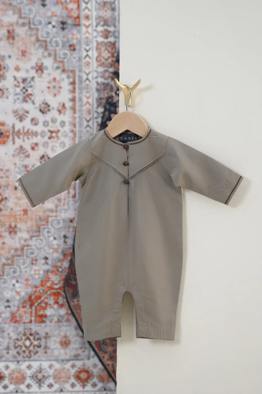 Baby Faris Emirati Rompers - Walnut