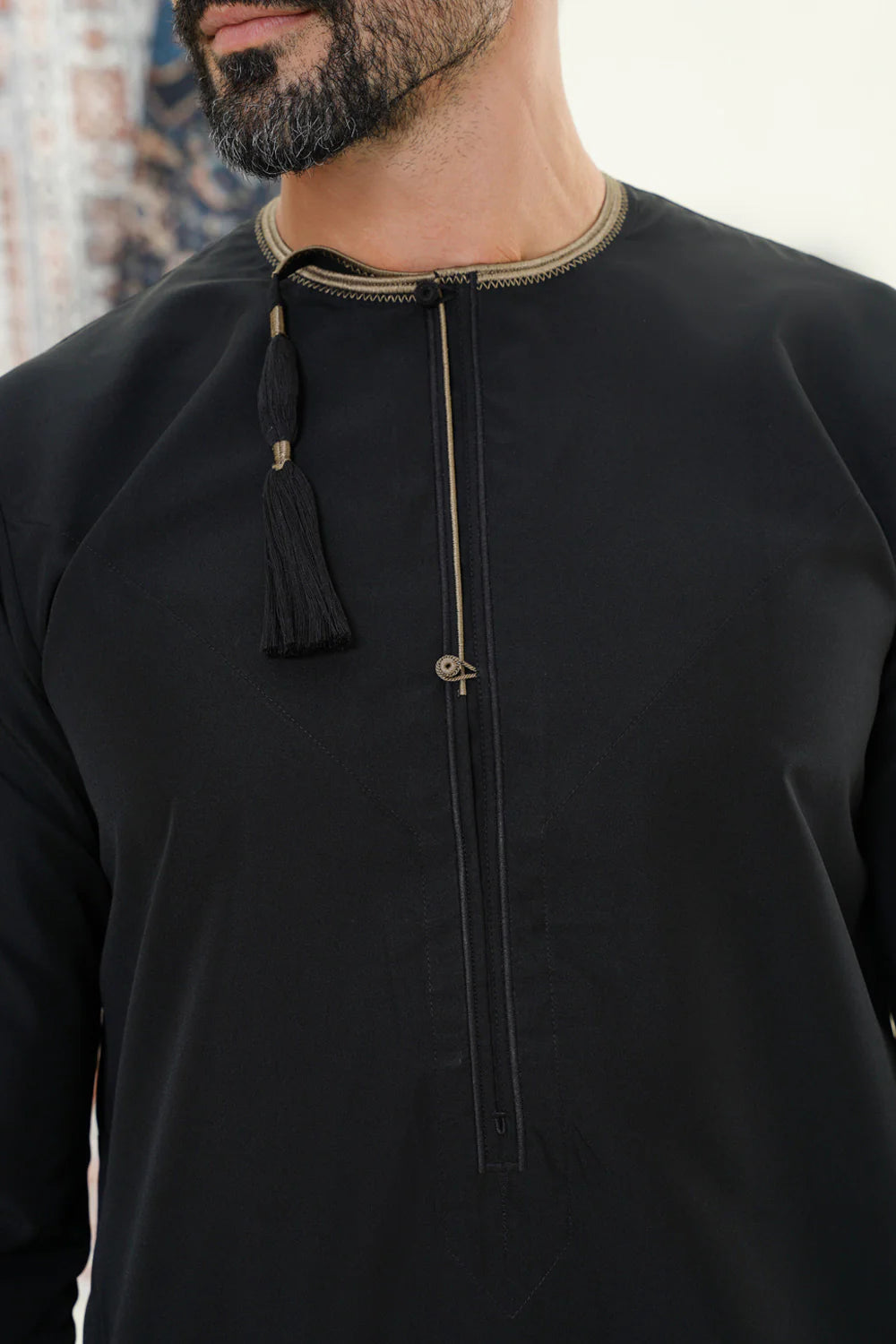 Faris Omani Thobe/Jubba - Black