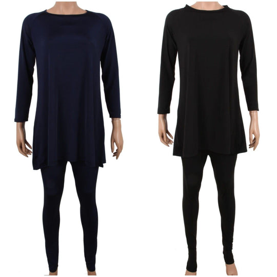Modest Swimwear/ Burkini - ZS Black No Hood