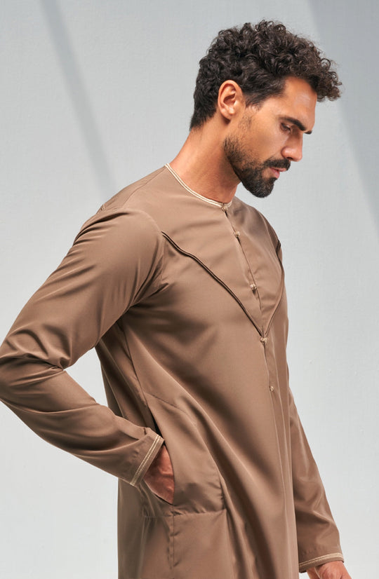 Faris Emirati Thobe/Jubba - Brown
