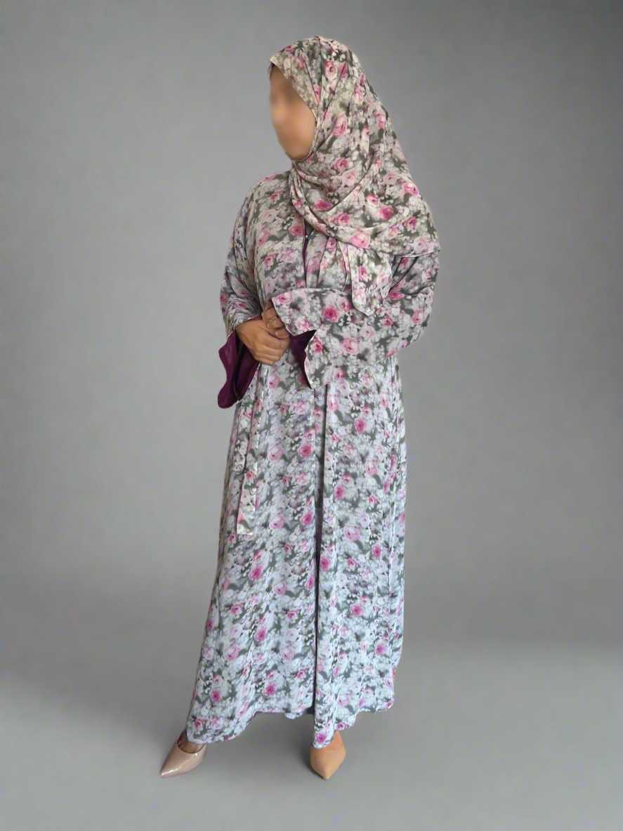 Double Chiffon Printed Abayas in different Prints
