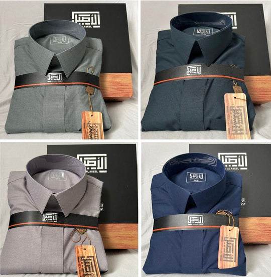 Exclusive Al Aseel Qatari Collar Summer Thobe with Zip in 4 Colours