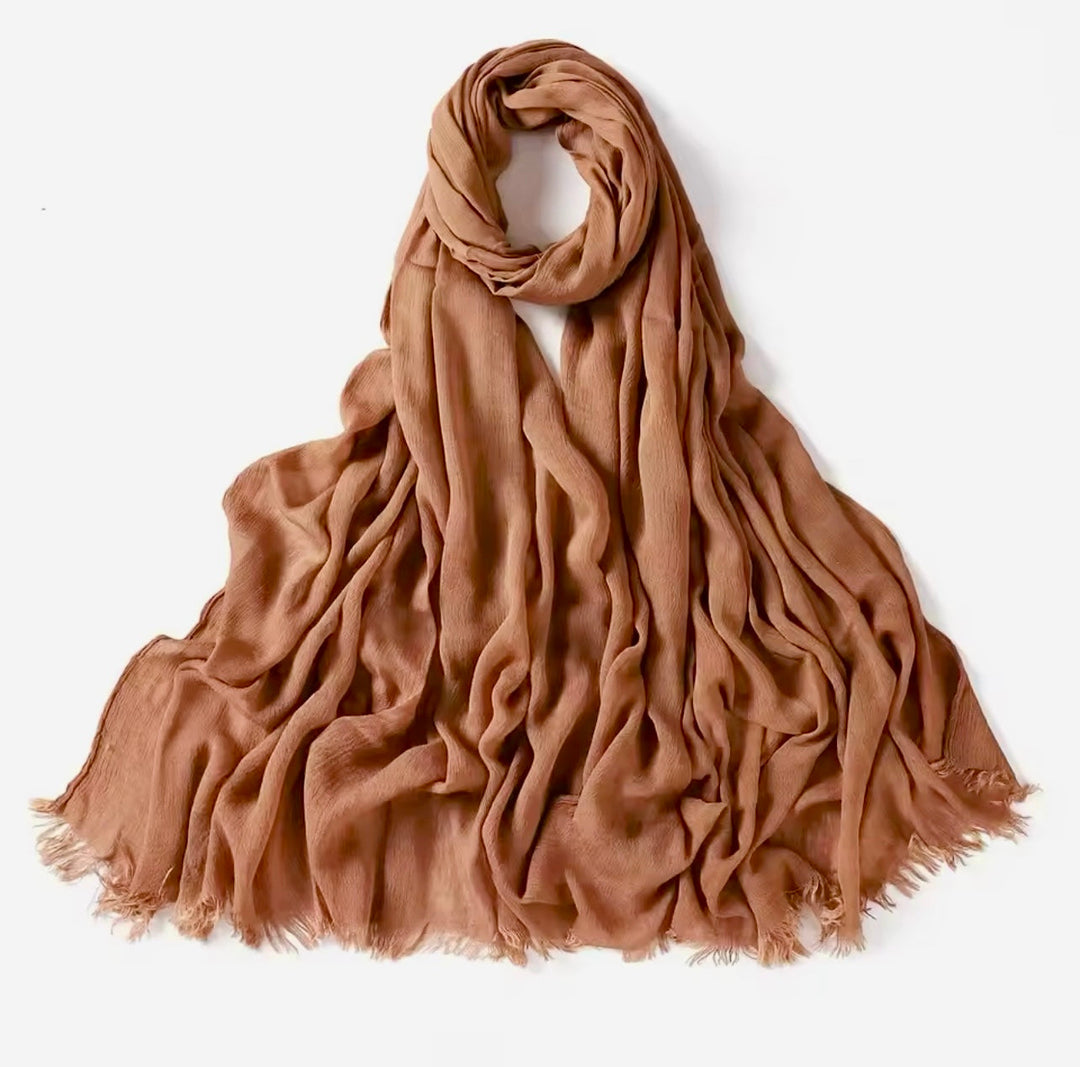 Crinkle Rayon Viscose Hijab/Scarf