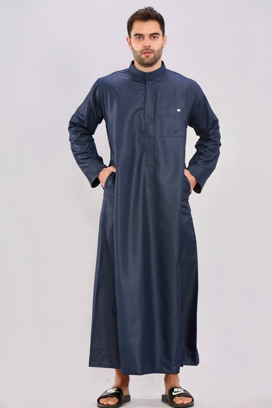Collar Oxford Thobe/ Jubbah  - Navy