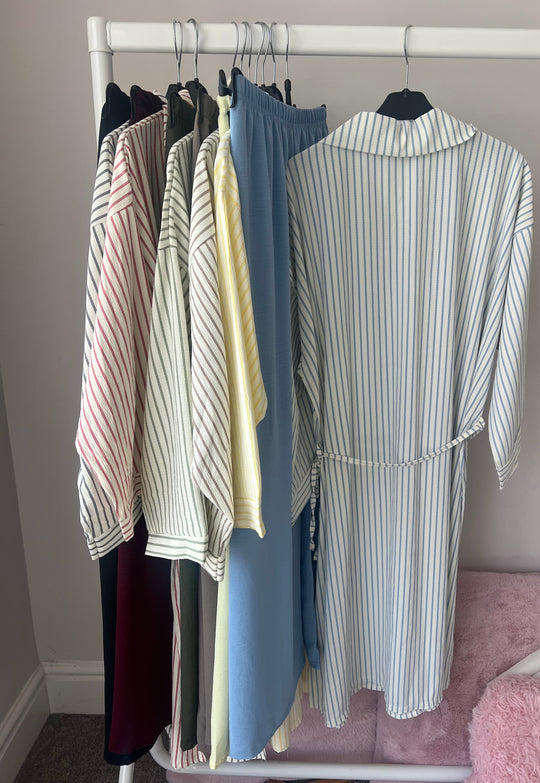 Striped Coords set with belt
