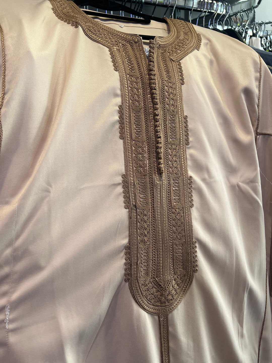 Premium Moroccan Full Sleeve Thobe/ Jubbah -Beige