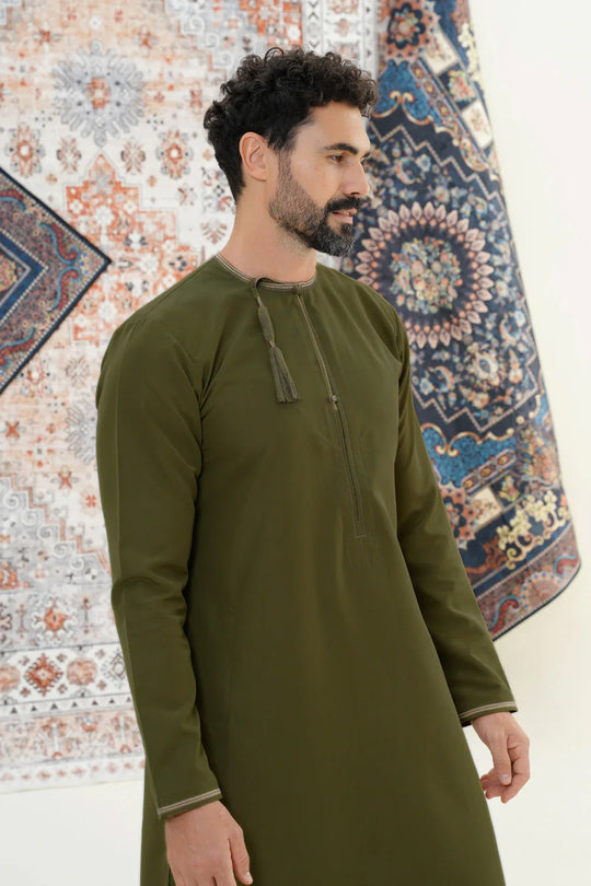 Faris Omani Thobe/Jubba - Forest Green