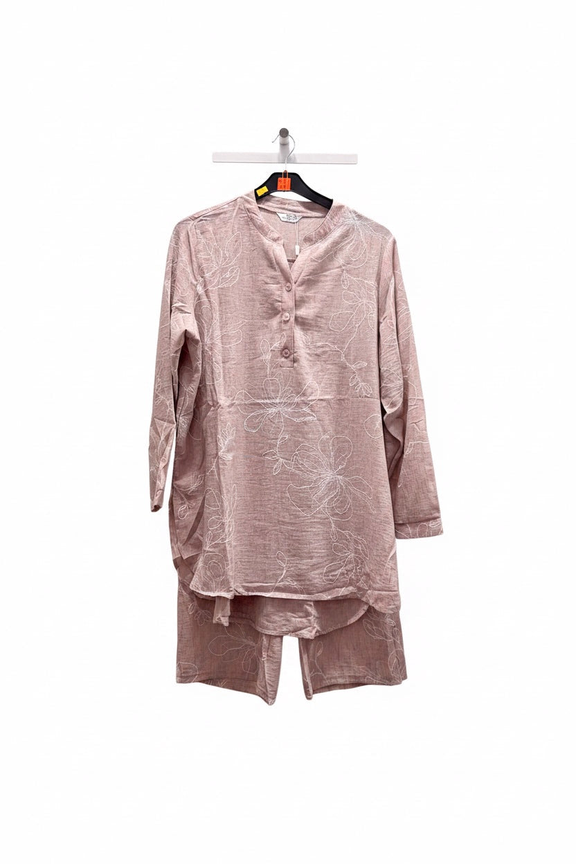 Linen Look Button Pastel Coords set