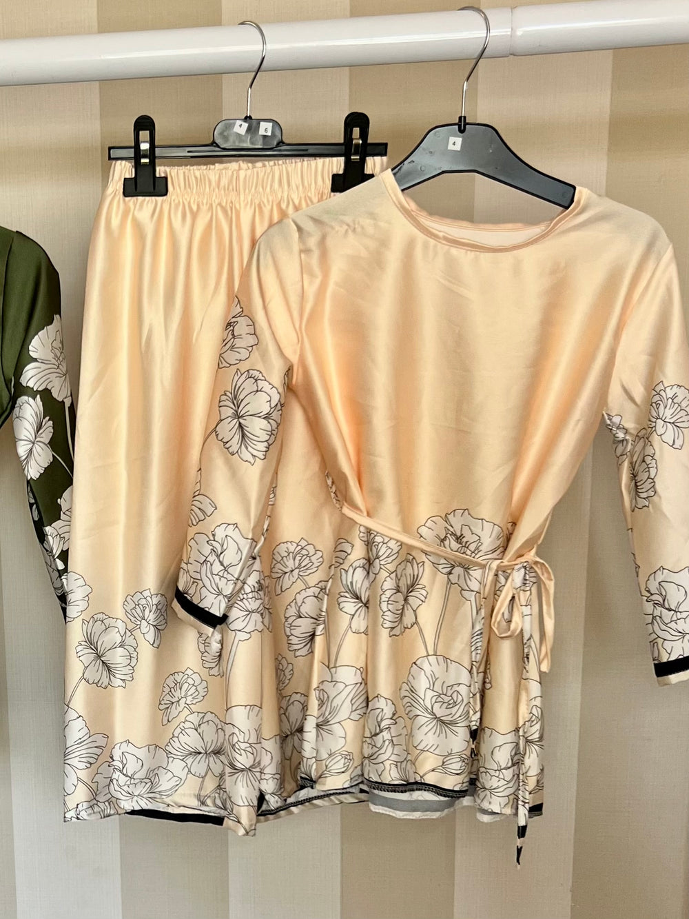 Girls Floral Satin Coord set
