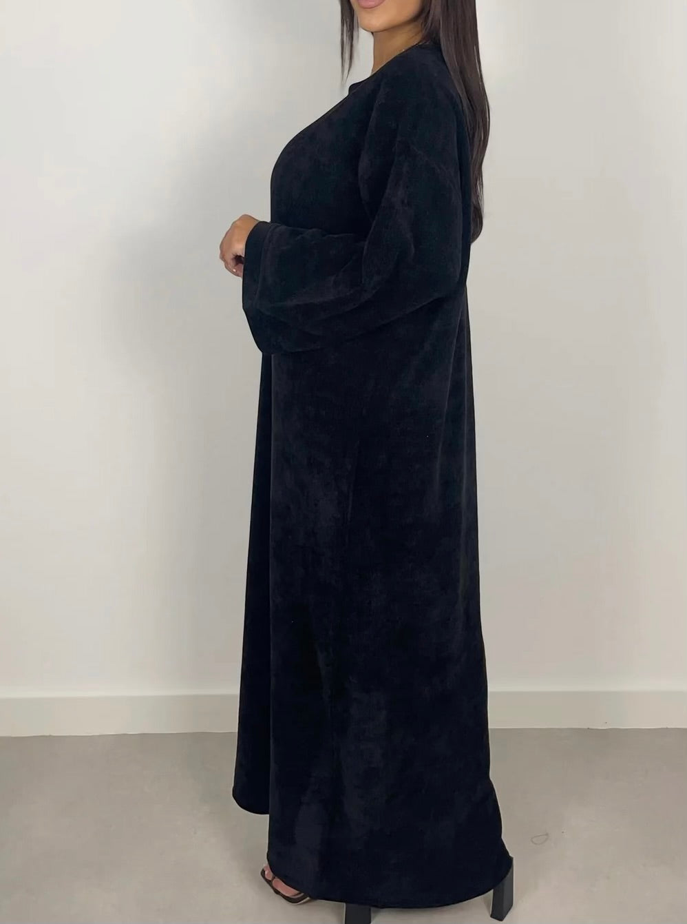 Chenille Velour Winter Midaxi Dress