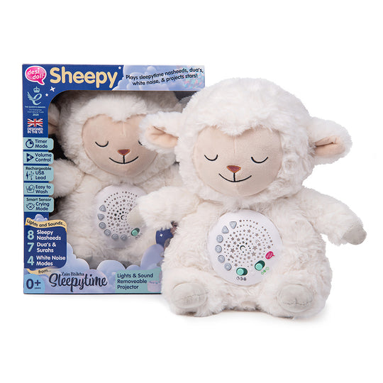 Sheepy Sleepytime Toy with Duas, Nasheeds, lights and white noise