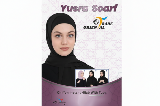 Ready made Bonnet Cap with Chiffon Hijab all in one