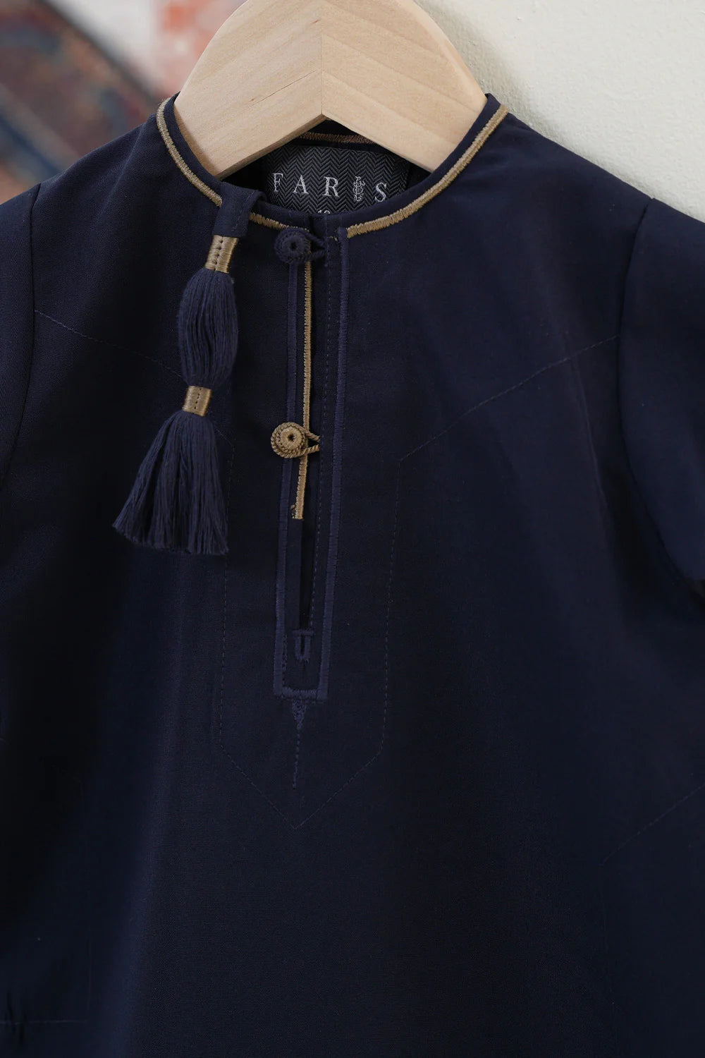 Boys Faris Omani Jubba/Thobe - Navy Blue