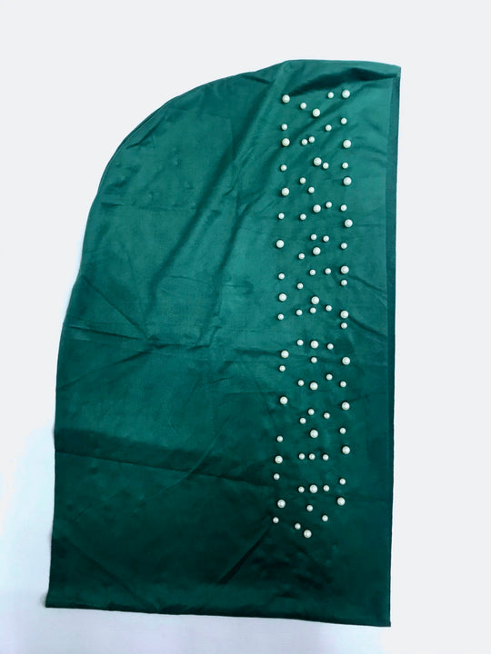 EASY TO WEAR BEADED SUEDE TURBAN/CHEMO HIJAB WRAP TK