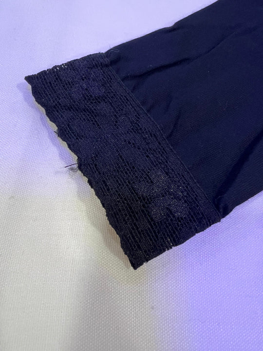 Arm Cover/Sleeves with Lace - Black
