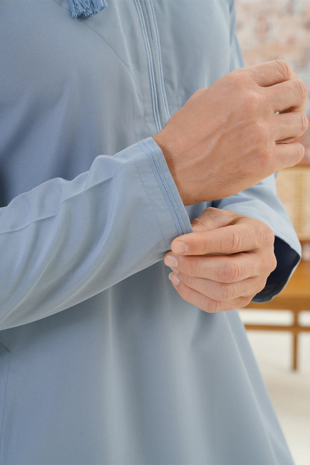 Faris Omani Thobe/Jubba - Denim Blue