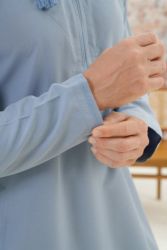 Faris Omani Thobe/Jubba - Denim Blue