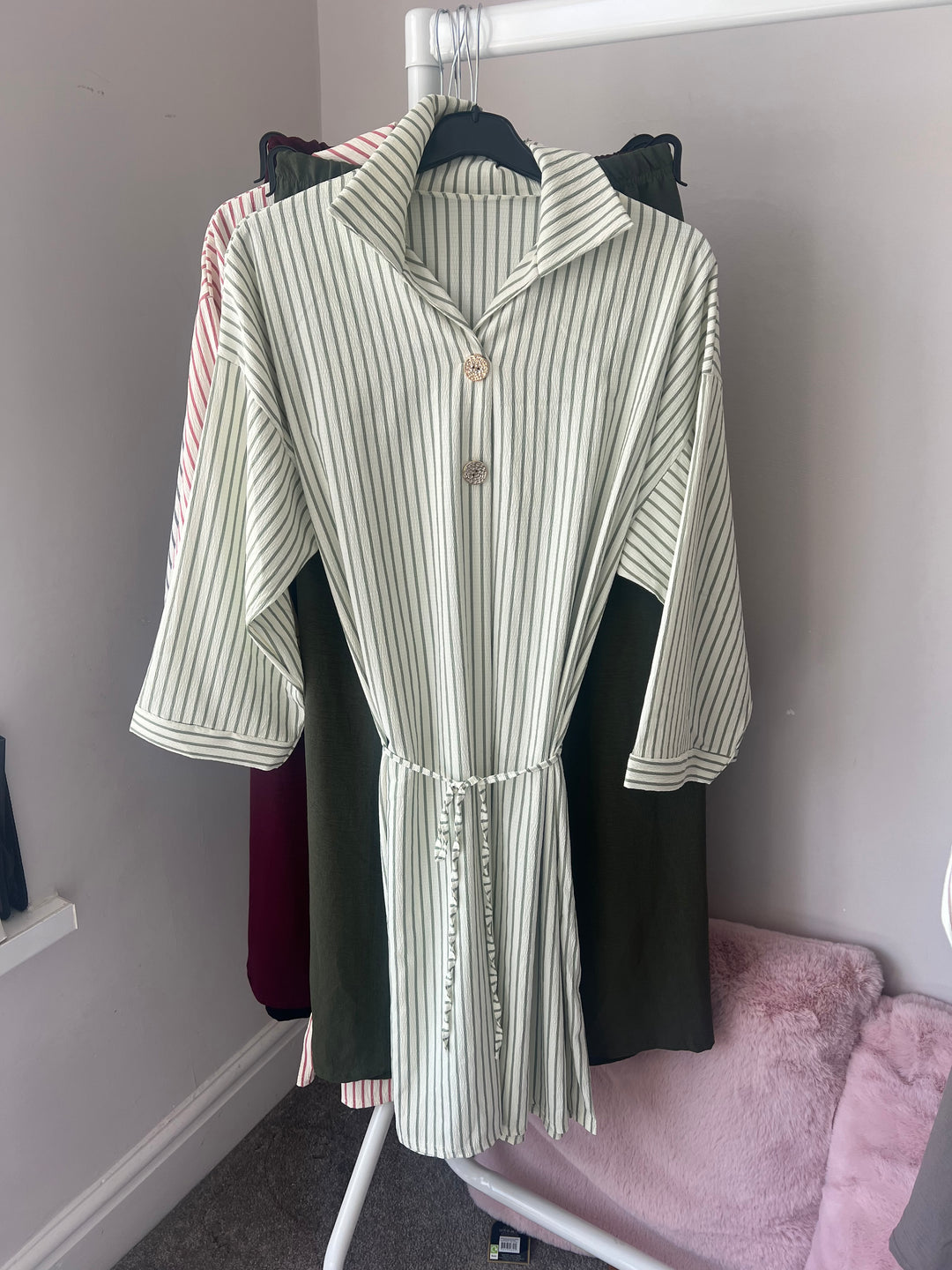 Striped Coords set with belt