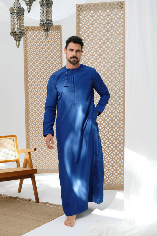 Omani Faris Thobe/Jubba in Ocean Blue