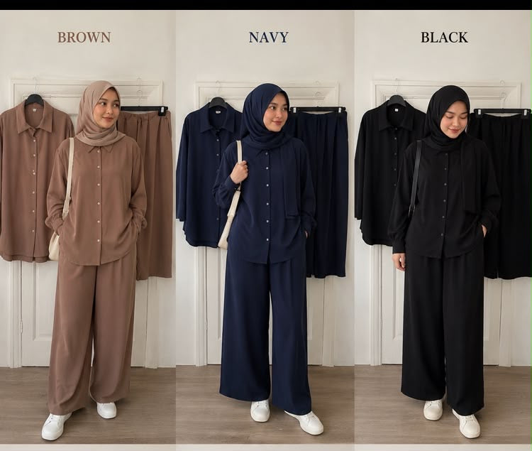 CEY Button down Co- ords set in 3 sizes
