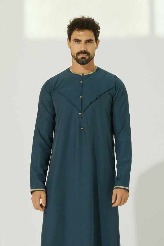 Faris Emirati Thobe/Jubba - Aegean Blue