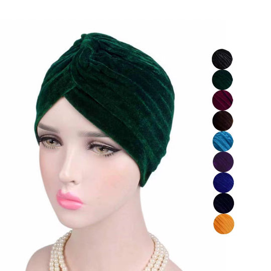 Velvet Ready Turban/ Chemo Cap/ Hat