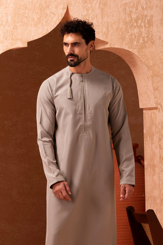 Faris Omani Thobe/Jubba - Taupe