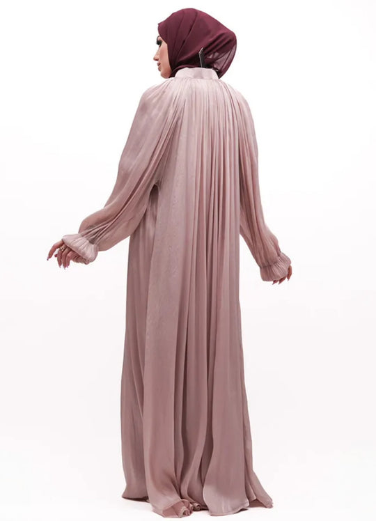 Pink Organza Umbrella Abaya