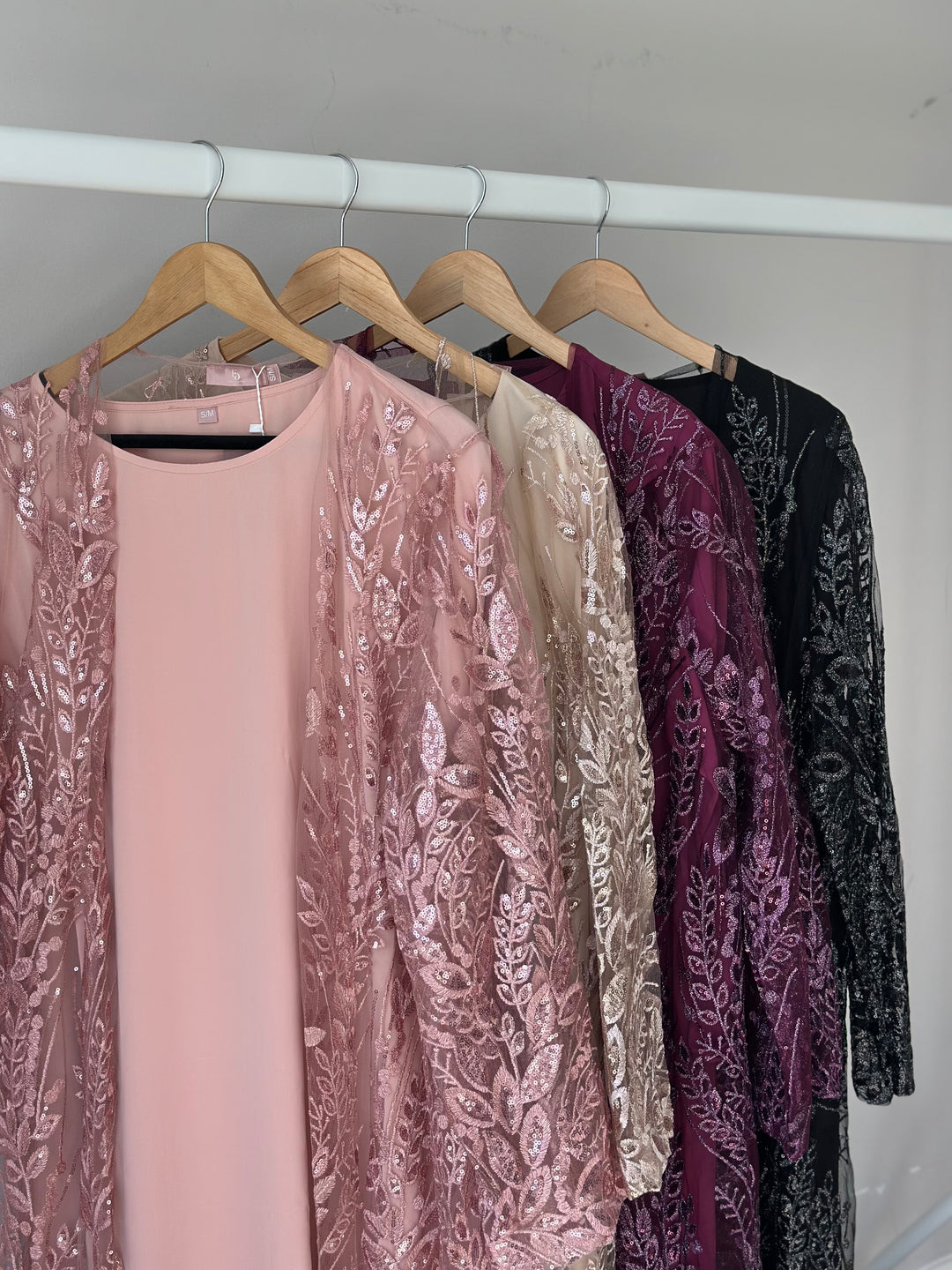Saqina Embellished Lace Abaya Sets
