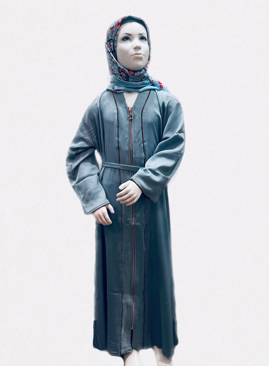 Crystal Girls Abayas with full Zip