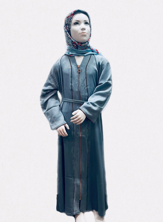 Crystal Girls Abayas with full Zip