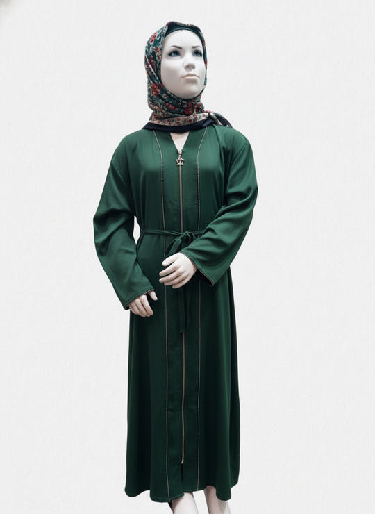 Crystal Girls Abayas with full Zip