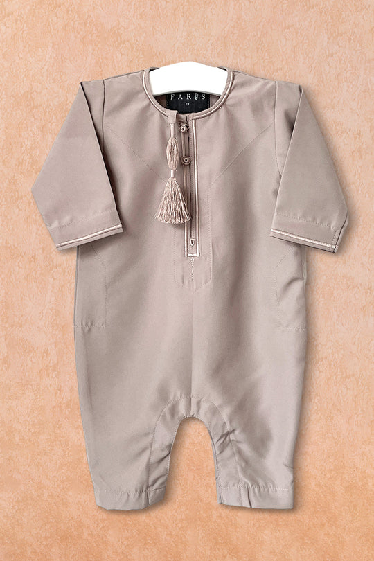 Baby Faris Omani Rompers - Taupe