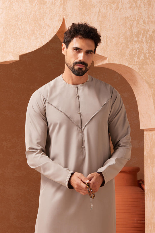 Faris Emirati Thobe/Jubba - Taupe