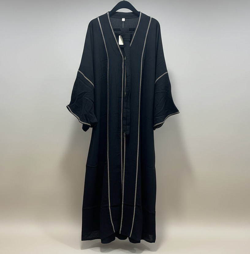 Girls diamanté trim Abaya