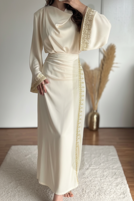 Embellished Satin Skirt and Top Sets