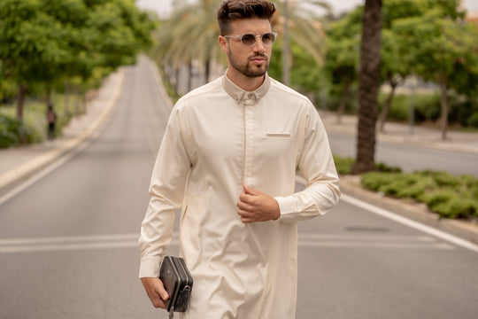 AAR2422 Al Ameer Latest Thobe/Jubba - Cream