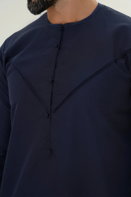 Faris Emirati Thobe/Jubba - Navy