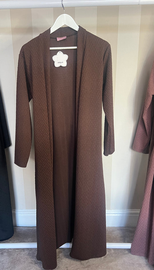 Belted Textured Maxi Coat/ kimono